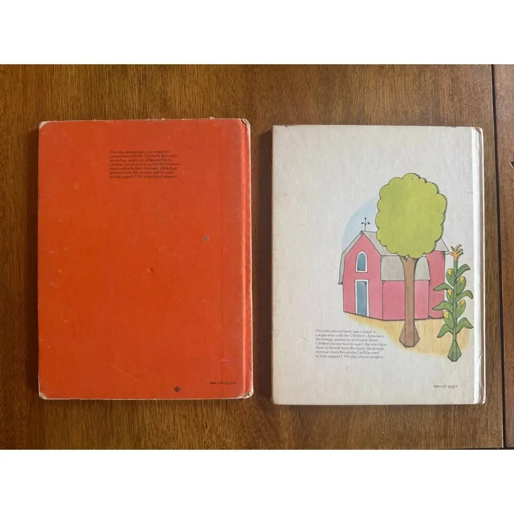 Vintage Sesame Street Book Lot Grover Little Red Hen Golden Press 1980 1981